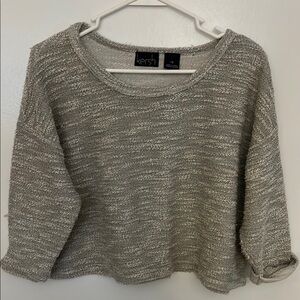 Kersh Gray Women's crop Sweater